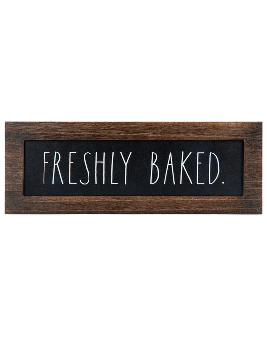 Rae Dunn Freestanding Wooden “Freshly Baked” Sign