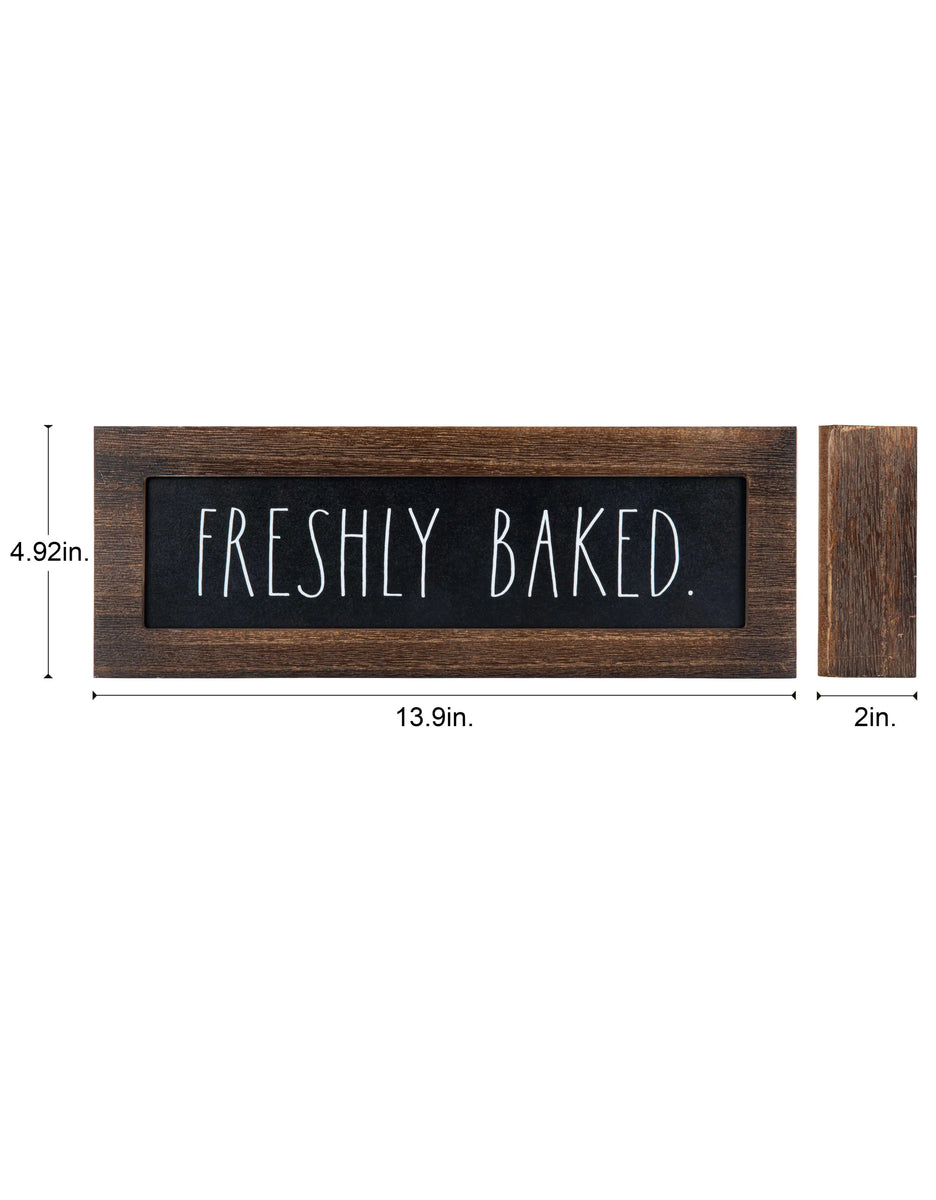 Rae Dunn Freestanding Wooden “Freshly Baked” Sign DesignStyles