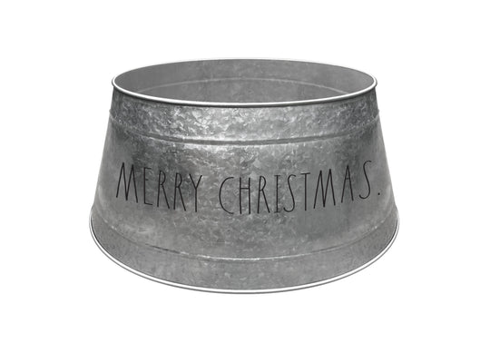 Rae Dunn “Merry Christmas” Galvanized Christmas Tree Collar
