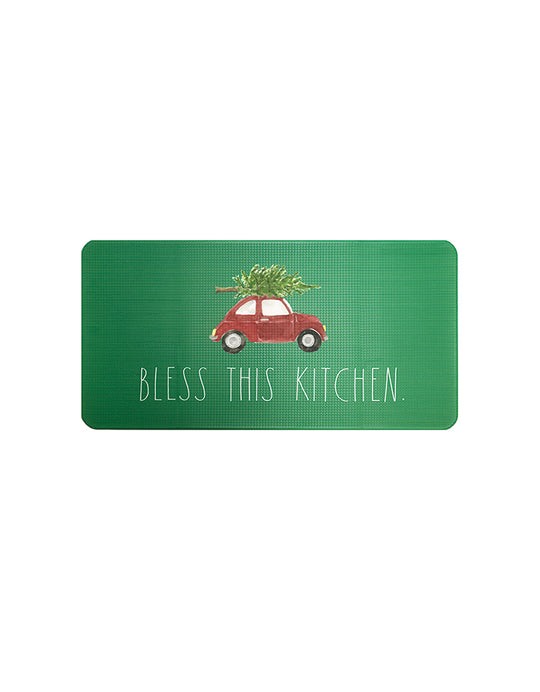 Rae Dunn Christmas Décor Green Anti-Fatigue Kitchen Mat