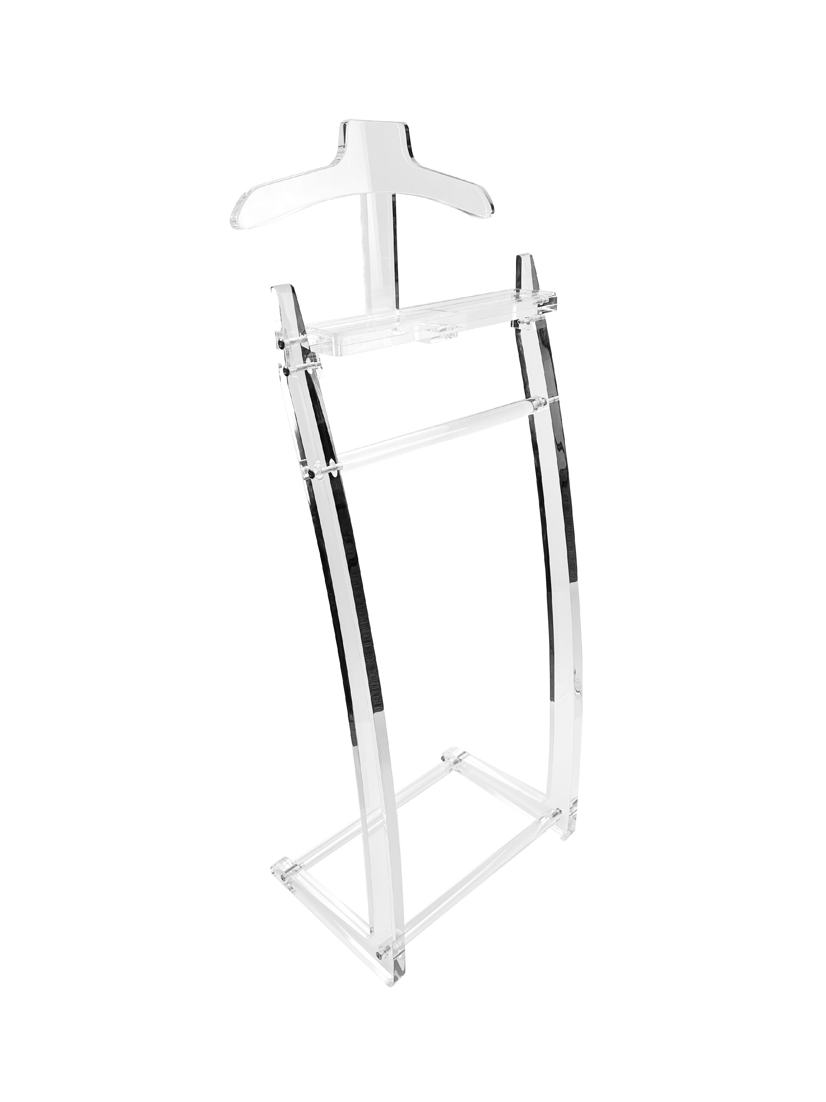 Simply Brilliant Acrylic Men's Clothes Rack Valet Stand DesignStyles
