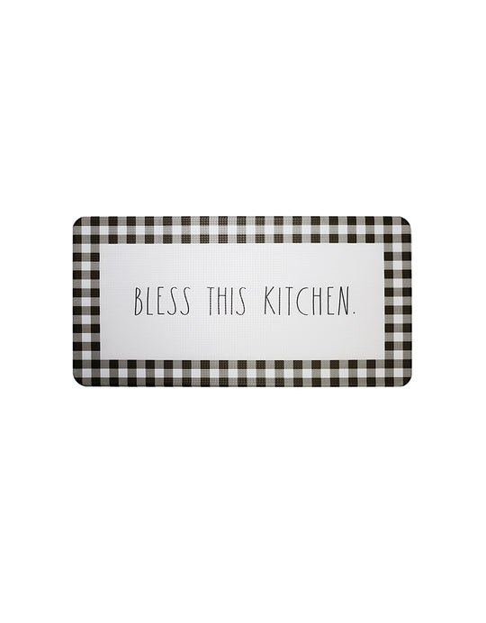 Rae Dunn Anti-Fatigue Modern Black and White Kitchen Mat
