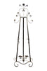 Pewter Decorative Metal Floor Easel with Leaves Shapes Top