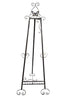 Tripod Pewter Metal Display Easel with Butterfly Shape Top