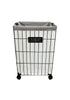 Load image into Gallery viewer, Rae Dunn Black Rolling Laundry Basket - Front Angle
