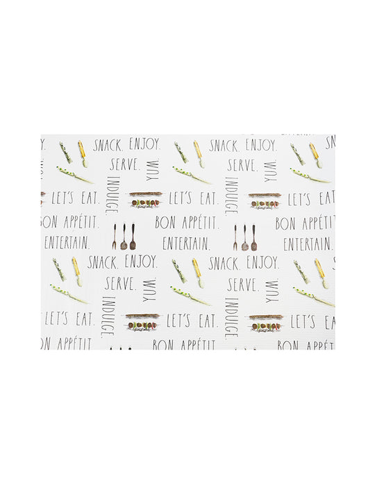 Rae Dunn "Let's Eat" Non-Adhesive Farmhouse Shelf Liner