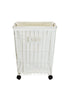 “Laundry” White Wire Metal Rae Dunn Laundry Hamper