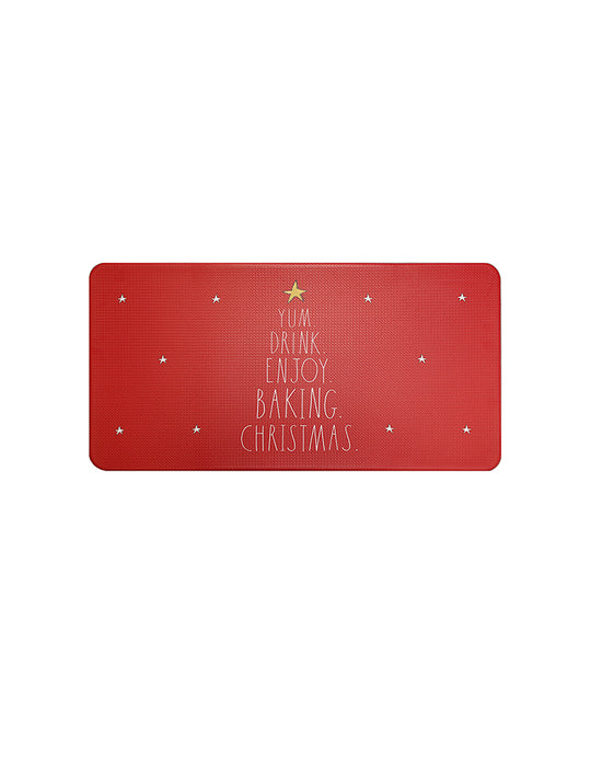 Rae Dunn “Enjoy” Red Christmas Anti-Fatigue Kitchen Mat