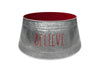 “Believe” Galvanized Red Metal Rae Dunn Tree Collar