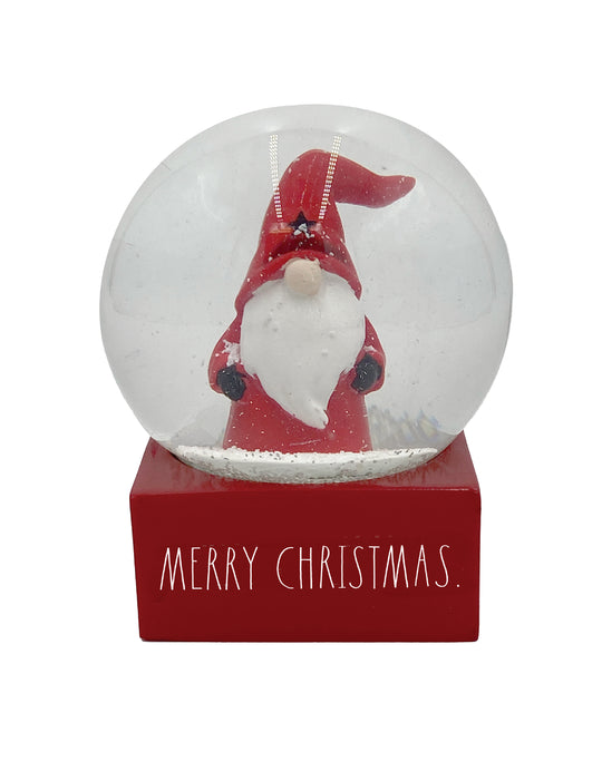 Rae Dunn “Merry Christmas” Red Base Santa Snow Globe