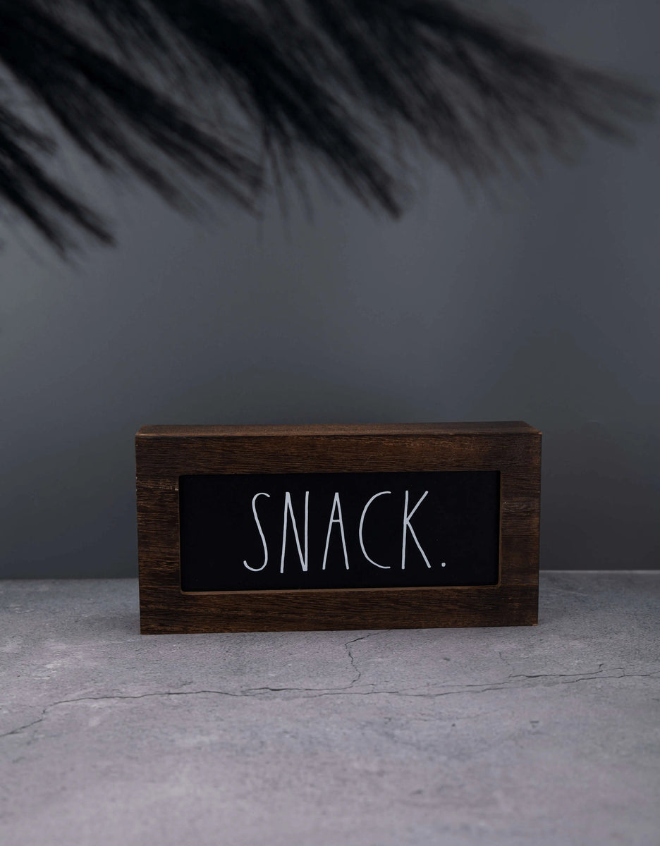 Rae Dunn “Snack” Freestanding Decorative Snack Sign | DesignStyles