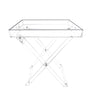 Simply Brilliant Acrylic Folding Tray Table with Silver Accents