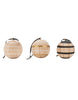 Becki Owens Set of Three Striped Wooden Christmas Ornaments