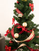 Load image into Gallery viewer, Becki Owens Set of Three Striped Wooden Christmas Ornaments
