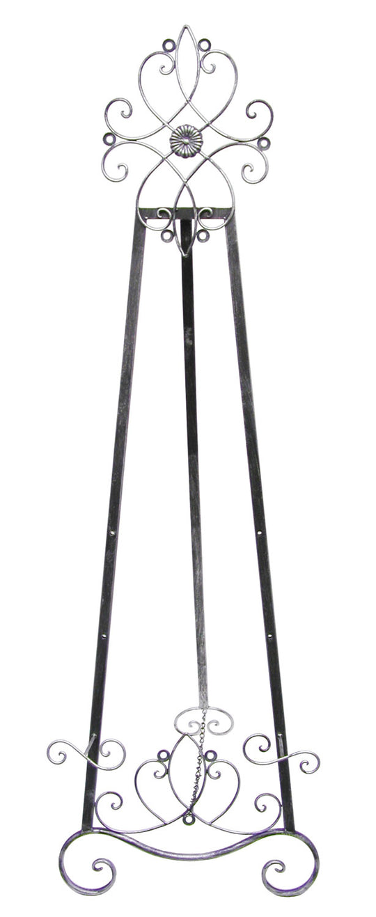Tripod Grey Decorative Floor Easel with Flower Shape at Top