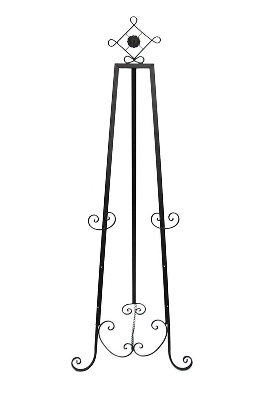 Decorative Tripod Large Black Easel with Diamond Shape Top