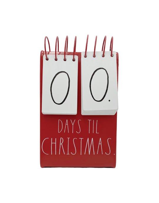 Rae Dunn “Days Till Christmas” Countdown Calendar Red-White
