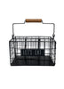 “Let’s Eat” Black Rae Dunn Utensil Caddy with Handle