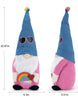Load image into Gallery viewer, Dimension picture of the gnome. It displays it from both front and side angles. In the front view, it is signaled the gnome measures 6.3&quot; in length and 20.87&quot; in height. In the side view, the depth of the gnome is shown to be 5.51&quot;.
