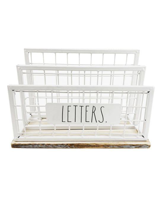 Rae Dunn “Letters” Metal Wire White Desk Letter Holder