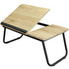 Adjustable Wooden and Metal Lap Tray with Folding Legs