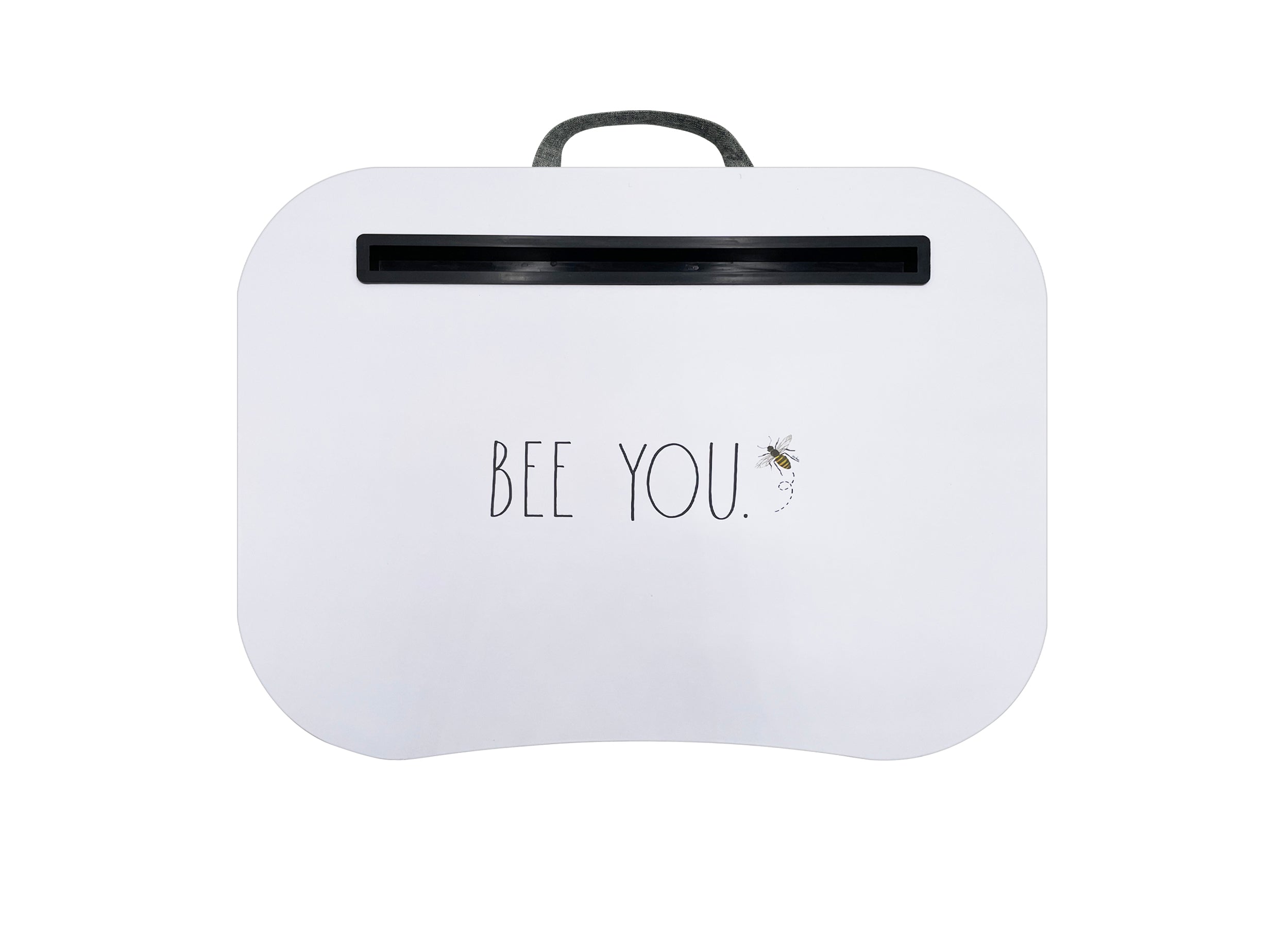 Rae Dunn “Bee You” White Wooden Lap Desk with Cushion DesignStyles