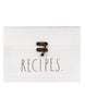 Rae Dunn “Recipes” Wooden White Recipe Box for Cards